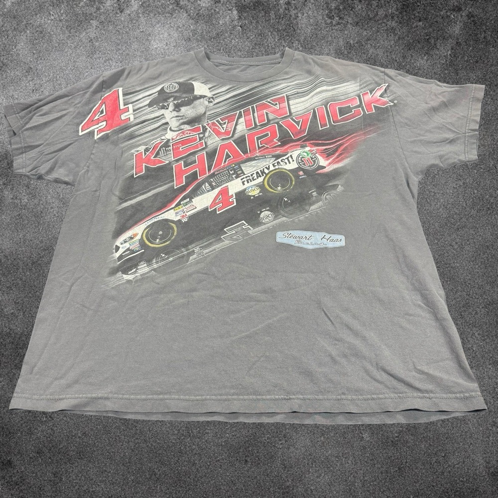 Kevin Harvick Shirt Mens 2XL Gray All Over Print AOP Double Sided NASCAR